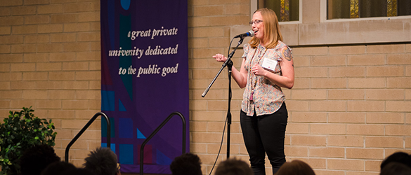Heather Kennedy presenting at Truth to Power