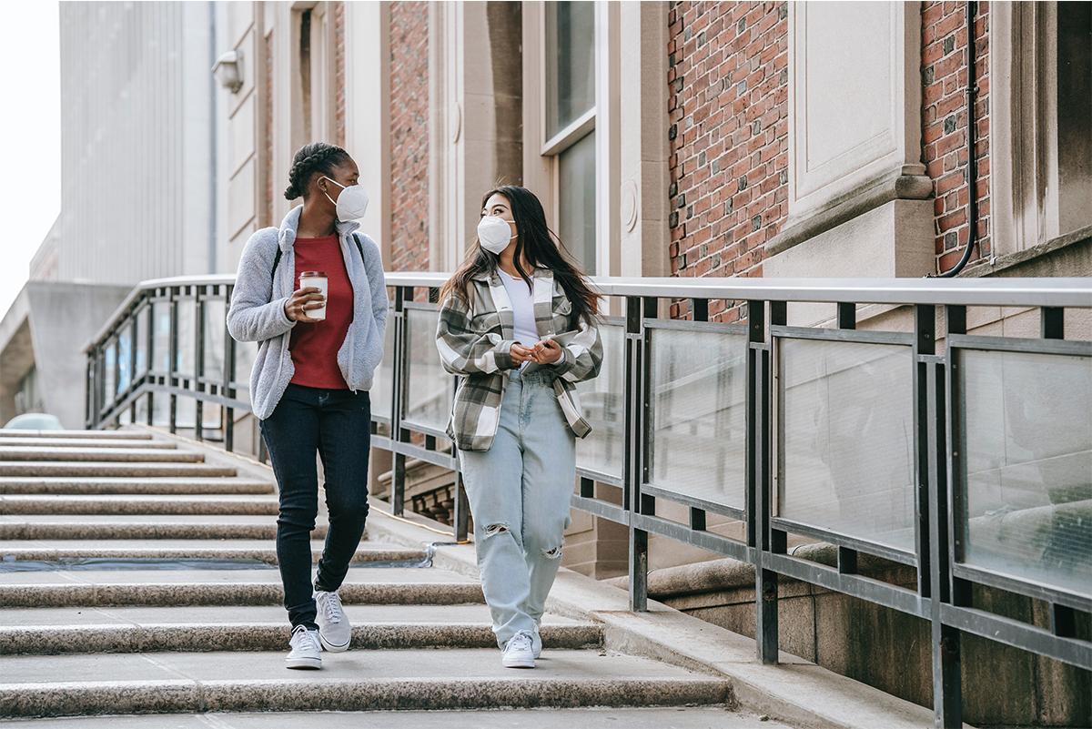 girls walking