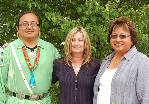 Professor Ellingson with graduates from the Four Corners program 