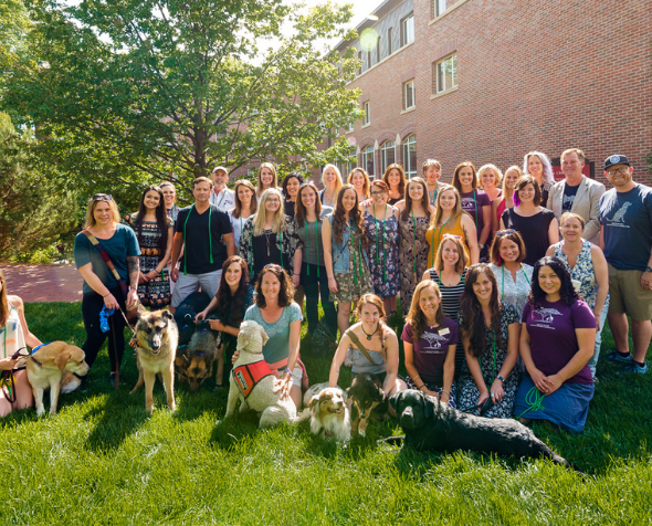 HAEI certificate students posing for group photo at University of Denver campus
