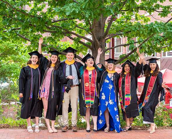 Graduates in regalia