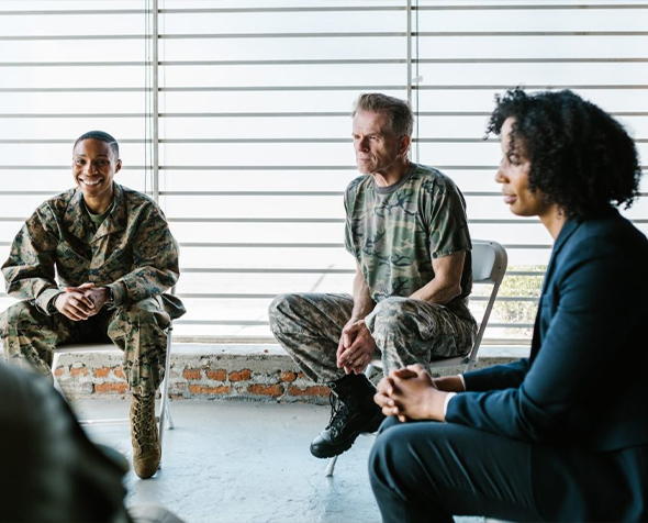 veterans during therapy