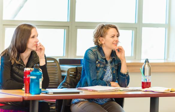 2 students in classroom