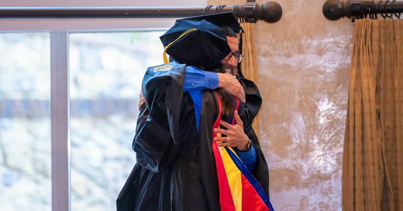 two people hugging