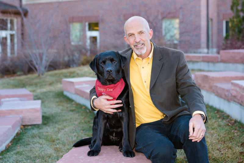 Philip Tedeschi with dog Samara