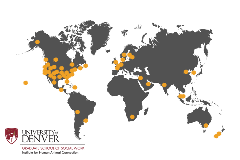 IHAC world map of where students are from