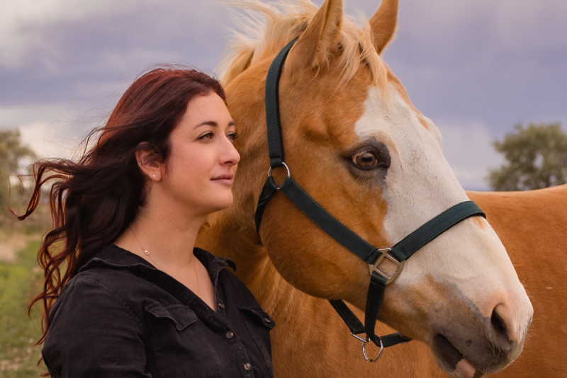 Macie Dominique with horse 
