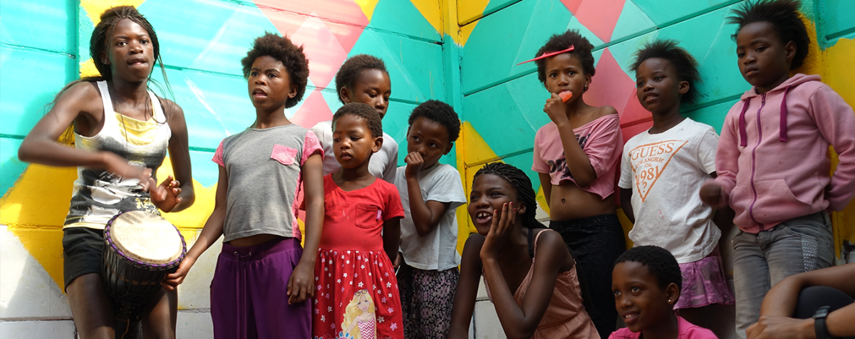 kids in a line