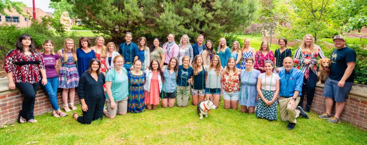 group of students and staff outdoors