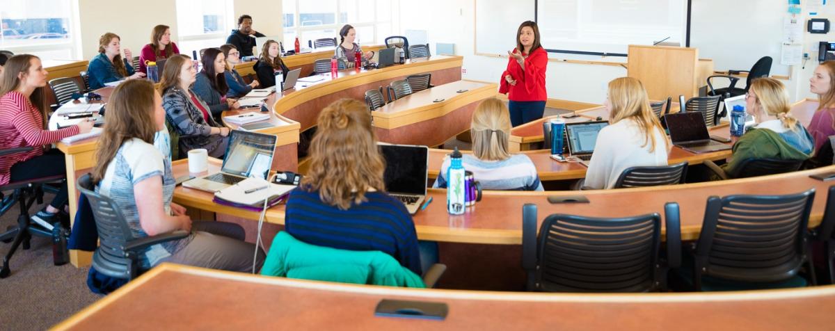 students sitting in classroom