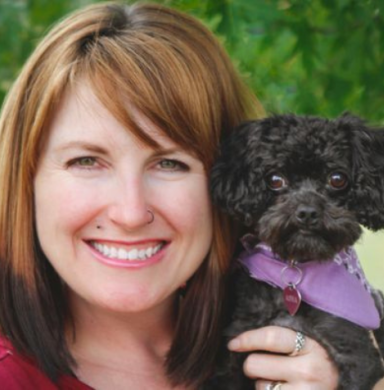 Darlene Brace with her dog